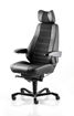 KAB Controller Office Chair - Black Leather & Xtreme Havana Black Whiteline